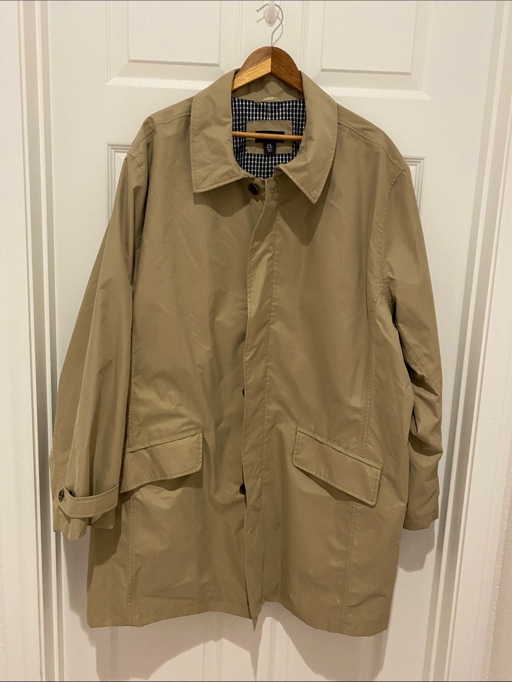 Lands' End Khaki Men’s Trench Coat